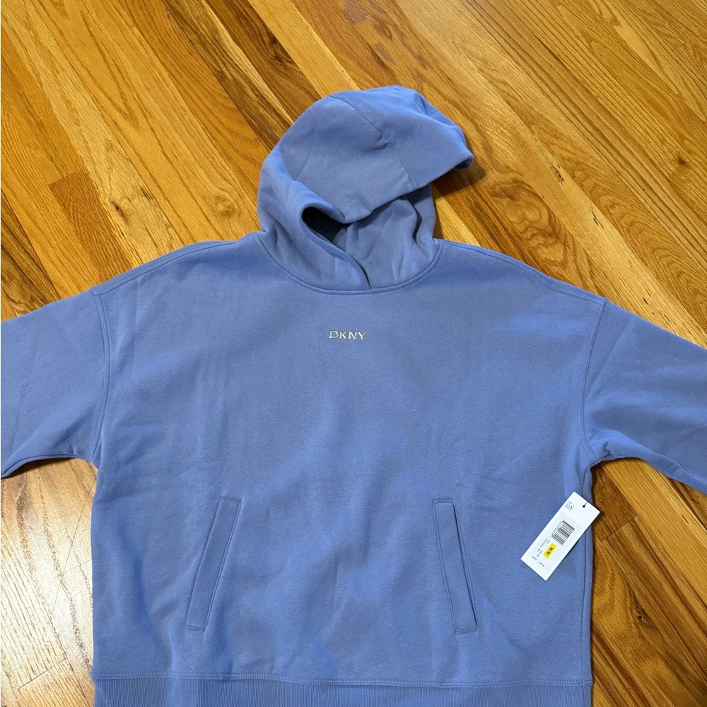 DKNY Women's Blue Hoodie - Picture 1 of 5